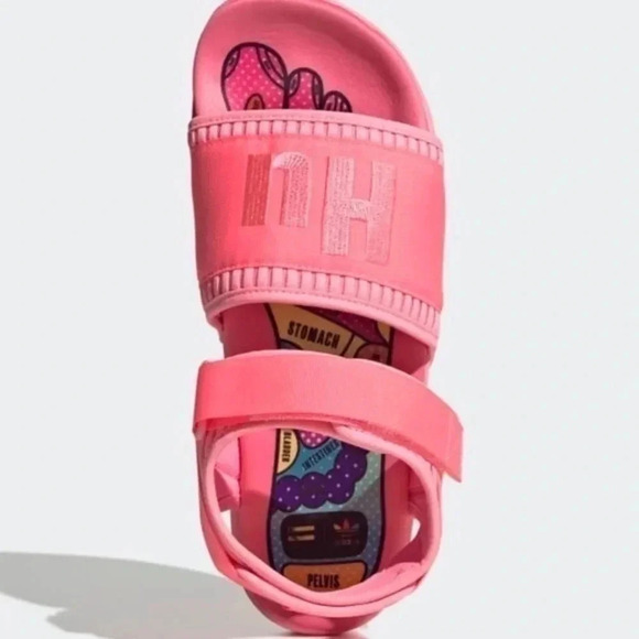 ADIDAS Pharrell x Adilette 2.0 RARE Sandal 'Hyper Pop' Pink Size 9 - Picture 2 of 15